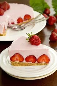 Ovaz si cheesecake cu Capsuni