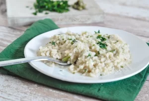 Rissotto cu pui, spanac si parmezan